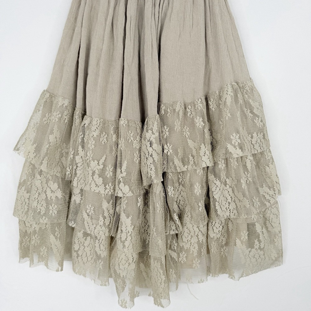 Mia Joy Catrin maxi Dress by Joyfolie High-Low Hem Size 5 Layered Lace Ruffle - Picture 4 of 14